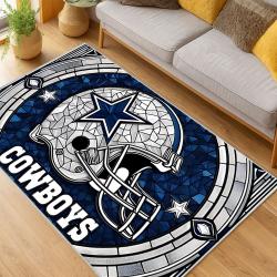 nfl dallas cowboys football team logo sport carpet area rug home decor living room dcb160