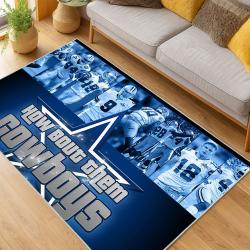 nfl dallas cowboys football team logo sport carpet area rug home decor living room dcb164