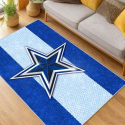 nfl dallas cowboys football team logo sport carpet area rug home decor living room dcb165