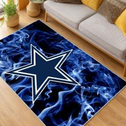 nfl dallas cowboys football team logo sport carpet area rug home decor living room dcb174