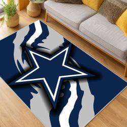 nfl dallas cowboys football team logo sport carpet area rug home decor living room dcb179