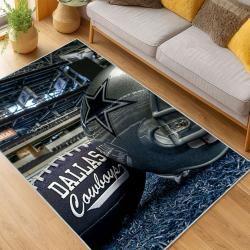 nfl dallas cowboys football team logo sport carpet area rug home decor living room dcb182