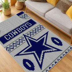 nfl dallas cowboys football team logo sport carpet area rug home decor living room dcb185