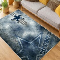 nfl dallas cowboys football team logo sport carpet area rug home decor living room dcb187