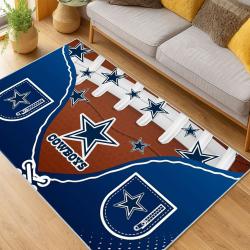 nfl dallas cowboys football team logo sport carpet area rug home decor living room dcb189