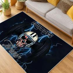 nfl dallas cowboys football team logo sport carpet area rug home decor living room dcb193