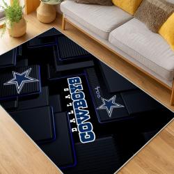 nfl dallas cowboys football team logo sport carpet area rug home decor living room dcb194