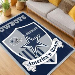 nfl dallas cowboys football team logo sport carpet area rug home decor living room dcb196