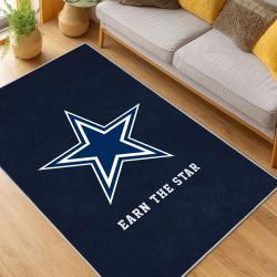nfl dallas cowboys football team logo sport carpet area rug home decor living room dcb199