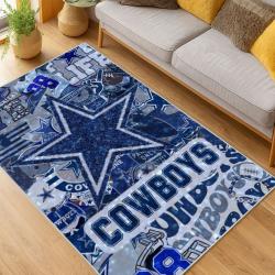 nfl dallas cowboys football team logo sport carpet area rug home decor living room dcb202