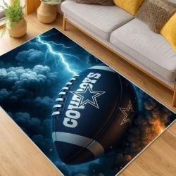 nfl dallas cowboys football team logo sport carpet area rug home decor living room dcb207