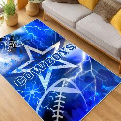 nfl dallas cowboys football team logo sport carpet area rug home decor living room dcb208