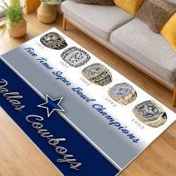 nfl dallas cowboys football team logo sport carpet area rug home decor living room dcb211