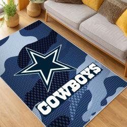 nfl dallas cowboys football team logo sport carpet area rug home decor living room dcb215