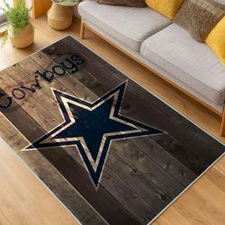 nfl dallas cowboys football team logo sport carpet area rug home decor living room dcb218