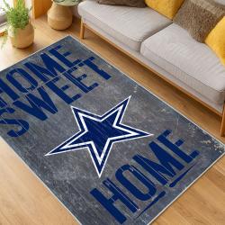 nfl dallas cowboys football team logo sport carpet area rug home decor living room dcb222