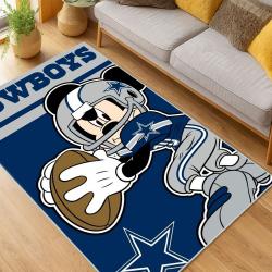 nfl dallas cowboys football team logo sport carpet area rug home decor living room dcb224