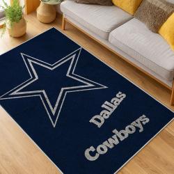 nfl dallas cowboys football team logo sport carpet area rug home decor living room dcb225
