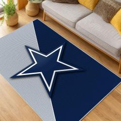 nfl dallas cowboys football team logo sport carpet area rug home decor living room dcb230