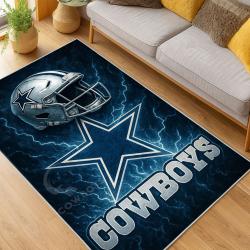 nfl dallas cowboys football team logo sport carpet area rug home decor living room dcb239
