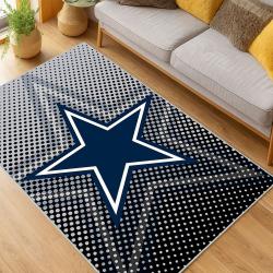 nfl dallas cowboys football team logo sport carpet area rug home decor living room dcb240