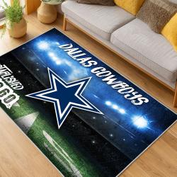 nfl dallas cowboys football team logo sport carpet area rug home decor living room dcb241