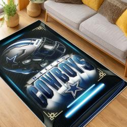 nfl dallas cowboys football team logo sport carpet area rug home decor living room dcb243