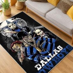 nfl dallas cowboys football team logo sport carpet area rug home decor living room dcb244