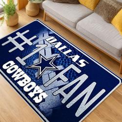 nfl dallas cowboys football team logo sport carpet area rug home decor living room dcb252