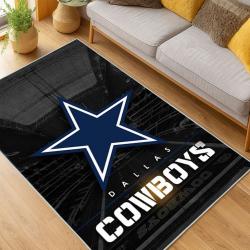 nfl dallas cowboys football team logo sport carpet area rug home decor living room dcb253