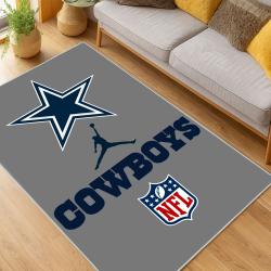 nfl dallas cowboys football team logo sport carpet area rug home decor living room dcb255