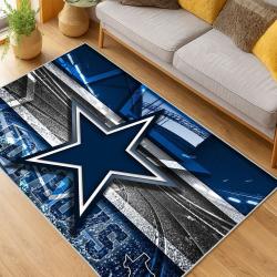 nfl dallas cowboys football team logo sport carpet area rug home decor living room dcb257
