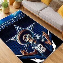 nfl dallas cowboys football team logo sport carpet area rug home decor living room dcb258