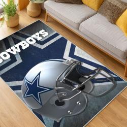 nfl dallas cowboys football team logo sport carpet area rug home decor living room dcb259