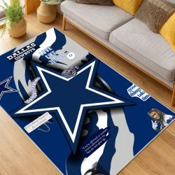 nfl dallas cowboys football team logo sport carpet area rug home decor living room dcb260