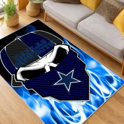 nfl dallas cowboys football team logo sport carpet area rug home decor living room dcb75