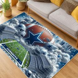nfl dallas cowboys football team logo sport carpet area rug home decor living room dcb85