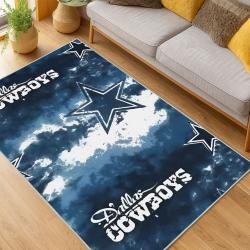 nfl dallas cowboys football team logo sport carpet area rug home decor living room dcb88