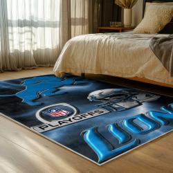 NFL Detroit Lions Football Team Logo Sport Carpet Area Rug Home Decor Gift For Fans DLW101