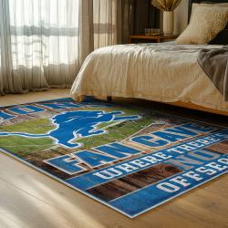 NFL Detroit Lions Football Team Logo Sport Carpet Area Rug Home Decor Gift For Fans DLW103