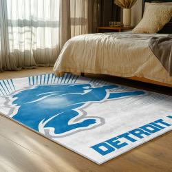 NFL Detroit Lions Football Team Logo Sport Carpet Area Rug Home Decor Gift For Fans DLW104