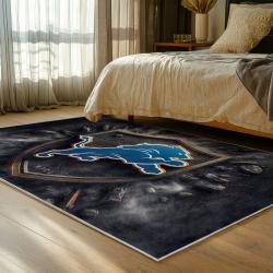 NFL Detroit Lions Football Team Logo Sport Carpet Area Rug Home Decor Gift For Fans DLW111