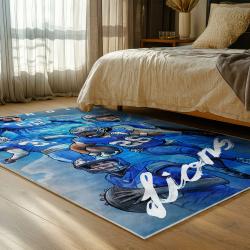 NFL Detroit Lions Football Team Logo Sport Carpet Area Rug Home Decor Gift For Fans DLW118
