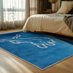 nfl detroit lions football team logo sport carpet area rug home decor bed room dlw135