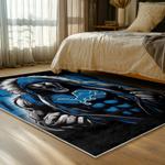nfl detroit lions football team logo sport carpet area rug home decor bed room dlw142
