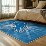 nfl detroit lions football team logo sport carpet area rug home decor bed room dlw150