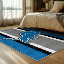 NFL Detroit Lions Football Team Logo Sport Carpet Area Rug Home Decor Gift For Fans DLW151