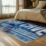 nfl detroit lions football team logo sport carpet area rug home decor bed room dlw164