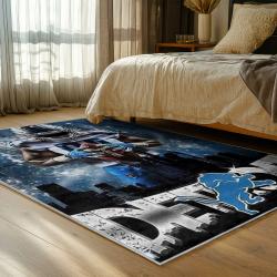 NFL Detroit Lions Football Team Logo Sport Carpet Area Rug Home Decor Gift For Fans DLW173
