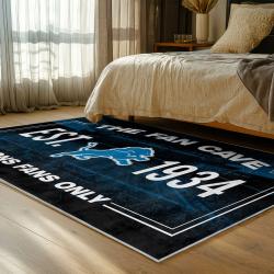 NFL Detroit Lions Football Team Logo Sport Carpet Area Rug Home Decor Gift For Fans DLW176